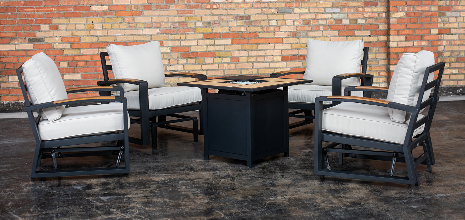 Firepit Patio Set