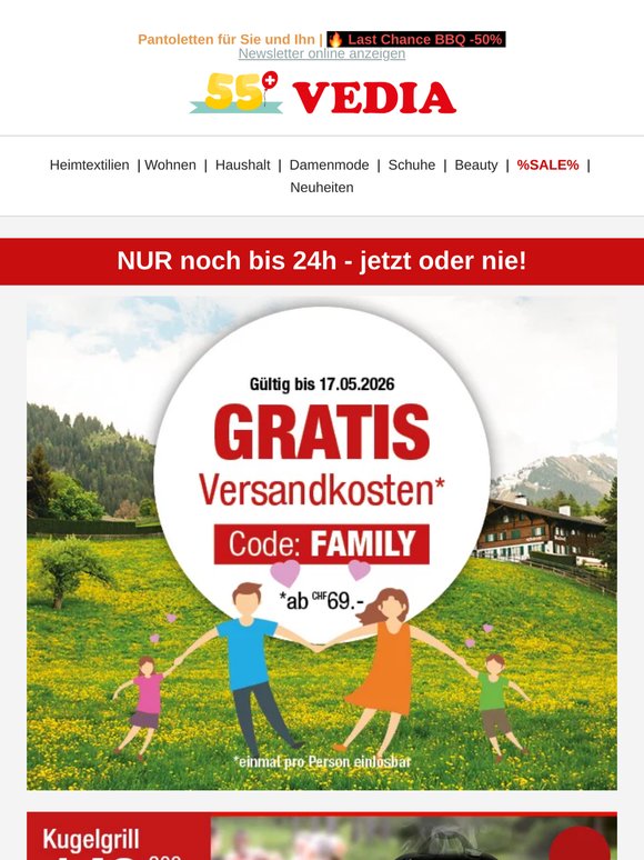 🚚 LAST Call GRATIS Versandkosten & Pantoletten für alle