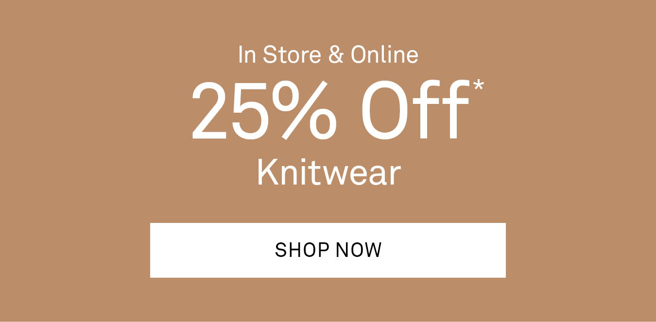 25% Off Knitwear