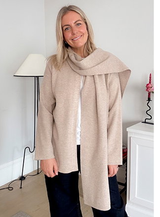 Soft Drape Scarf Coatigan
