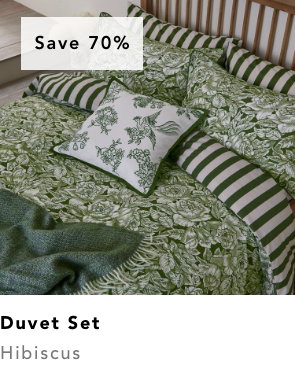 Burleigh x Bedeck of Belfast Hibiscus Bedding in Green
