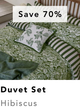 Burleigh x Bedeck of Belfast Hibiscus Bedding in Green