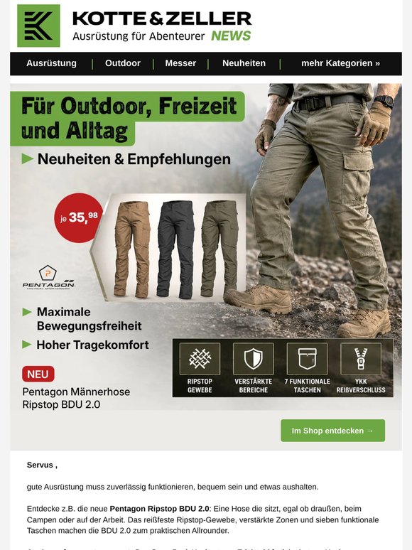 Neuheiten & Empfehlungen: Für Outdoor, Freizeit und Alltag