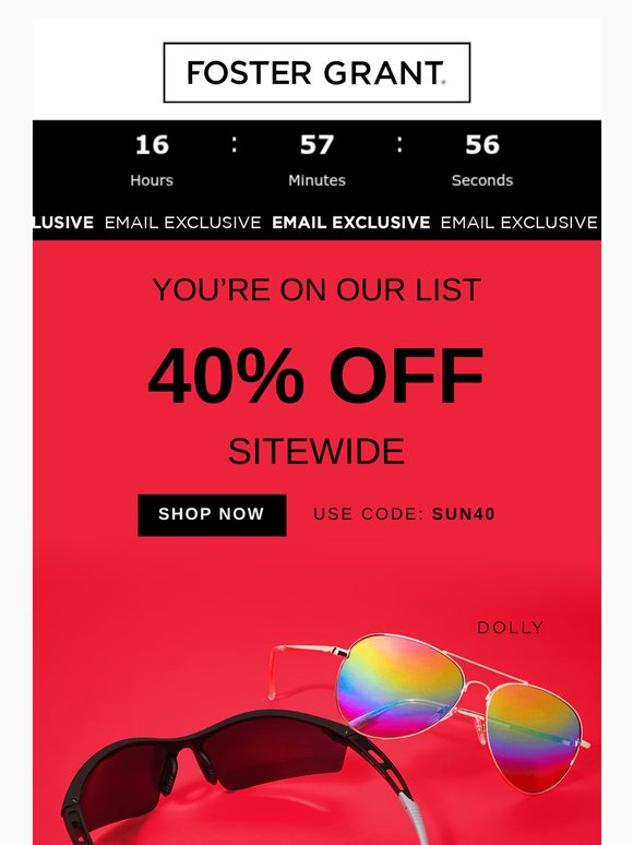Save 40% on summer style upgrades
