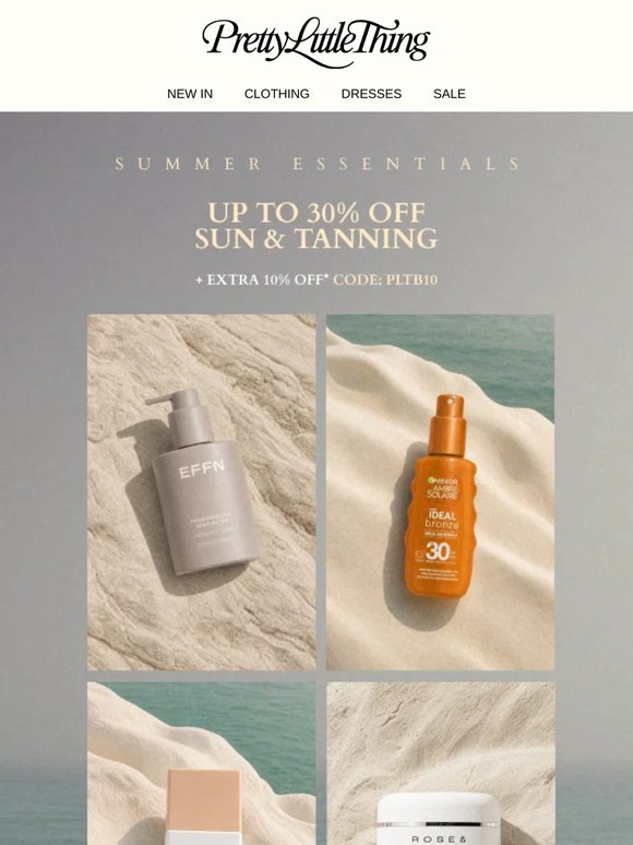 Up to 30% off sun & tanning ☀️