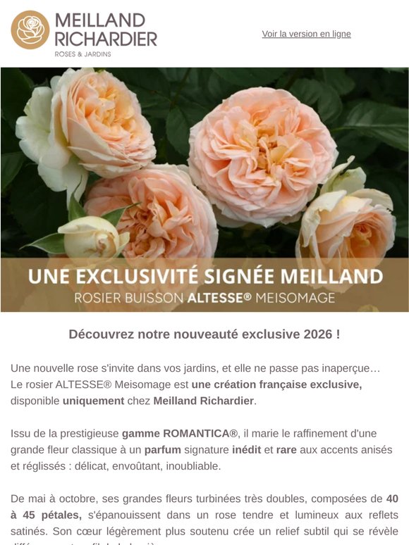 NOUVEAUTE - Rosier ALTESSE® Meisomage