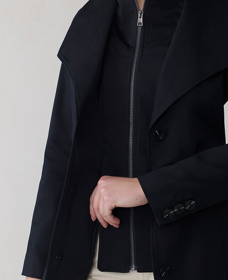 ILANA-N Belted Coat in Stretch Cotton