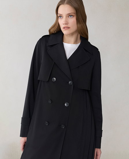 ELANOR Pleated Trench Coat