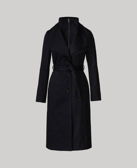 ILANA-N Belted Coat in Stretch Cotton