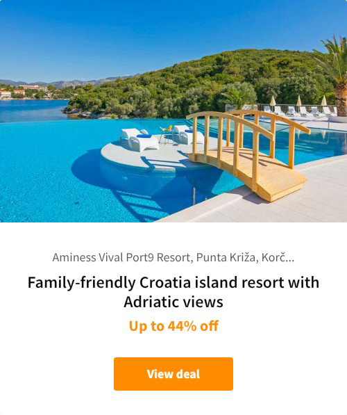 Family-friendly Croatia island resort with Adriatic views
