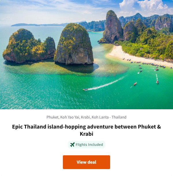 Epic Thailand island-hopping adventure between Phuket & Krabi