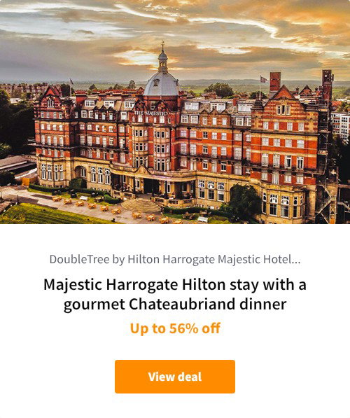 Majestic Harrogate Hilton stay with a gourmet Chateaubriand dinner