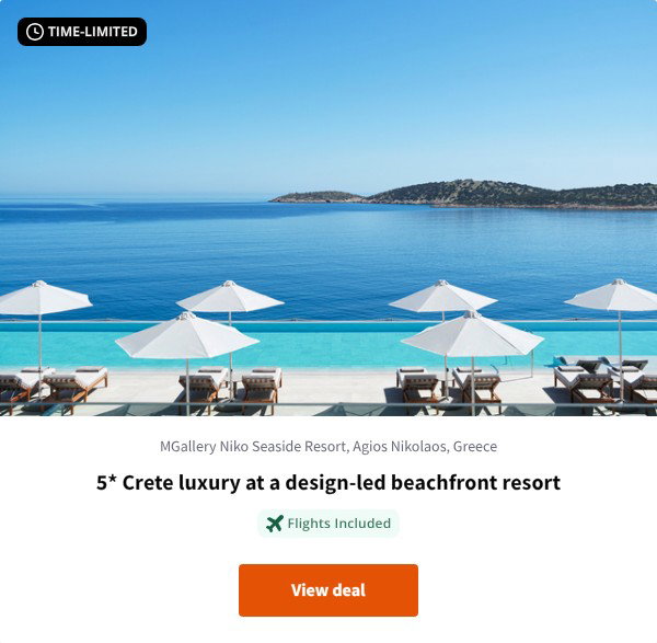 5* Crete luxury at a design-led beachfront resort