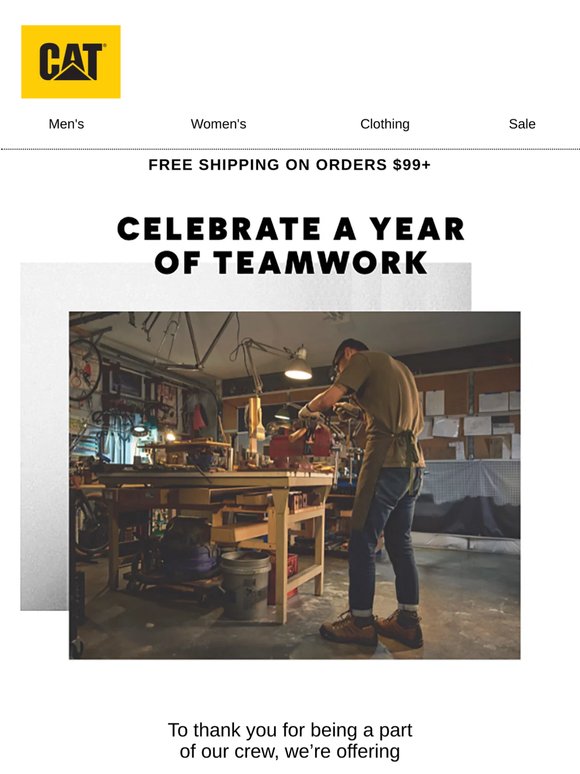 You joined our crew a year ago, and we'd like to say thanks.