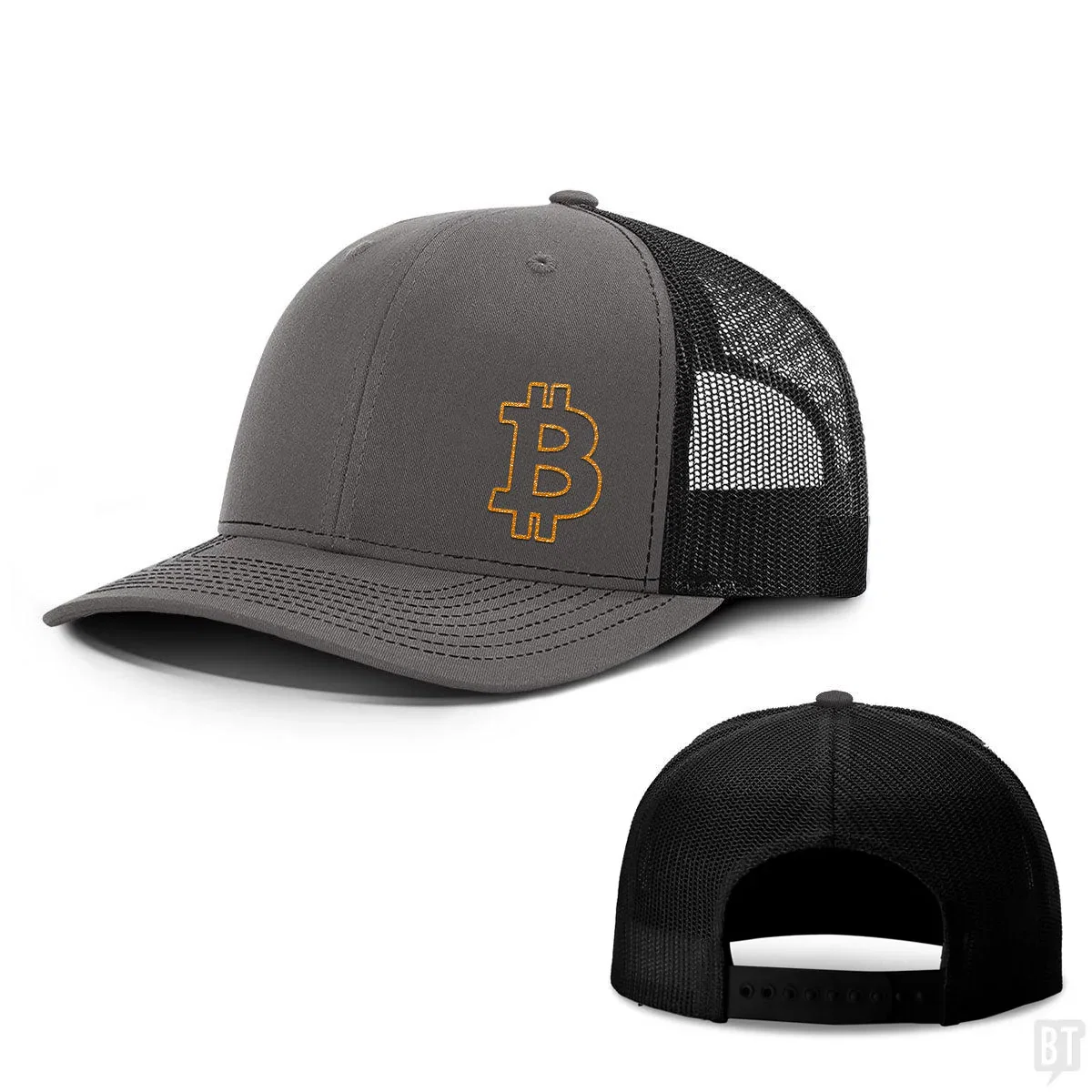 Image of Bitcoin Outline Lower Left Hats