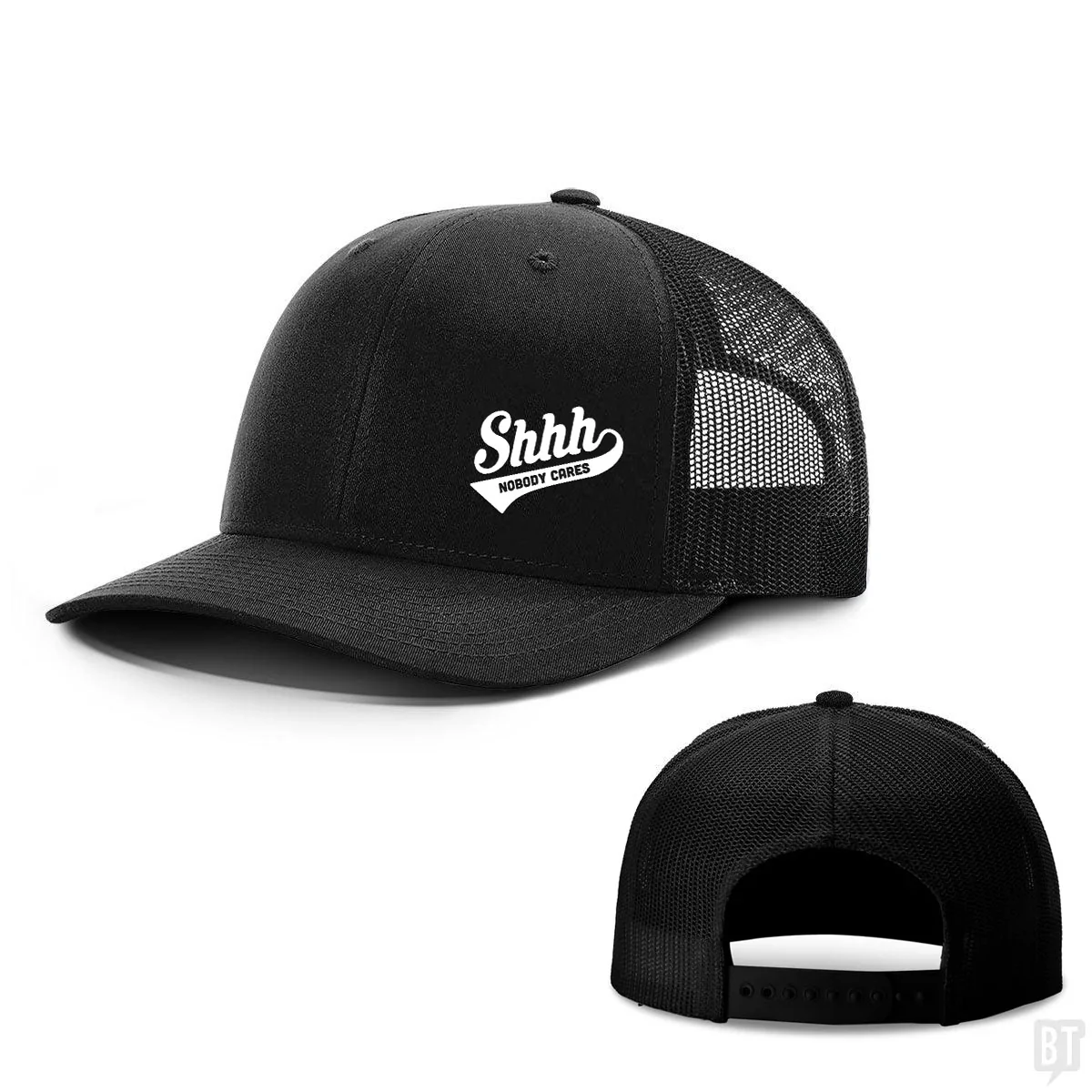 Image of Shhh Nobody Cares Lower Left Hats