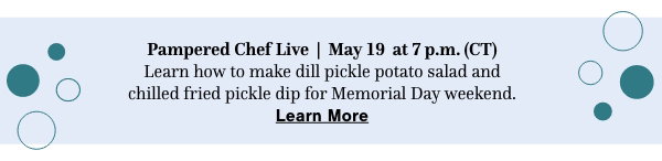 Pampered Chef Live | Apr 14 at 7 p.m. (CT) Learn how to make a classic pizza with a protien packed (and gluten-free) crust. Learn More