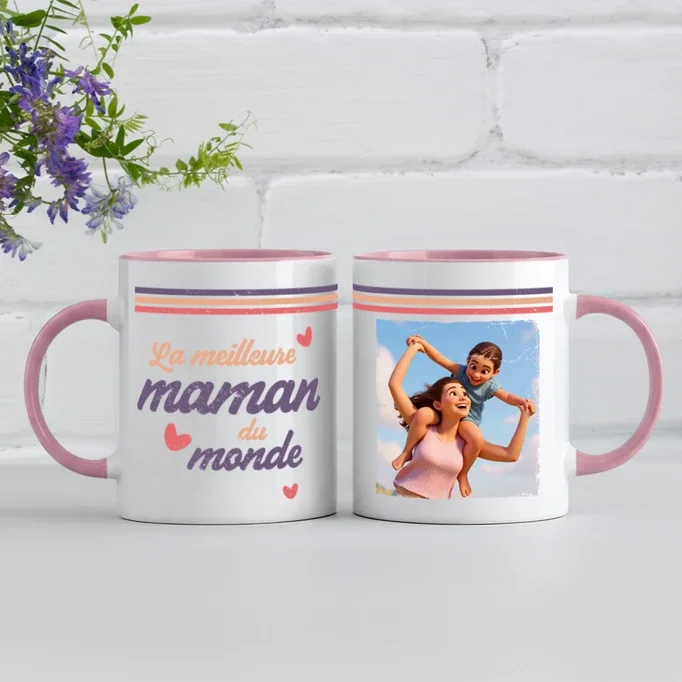 Effet animation 3d mug rétro