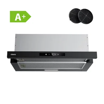 Ciarra 60cm Flachschirmhaube Einbau-Dunstabzugshaube ausziehbar Klasse A+, Touch, LED-Beleuchtung CBCB6909A-OW
