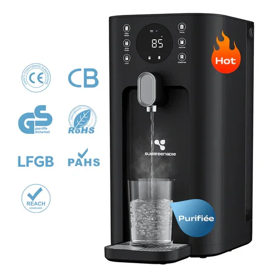 Ciarra x Susgreenable 5-in-1 Heißwasserspender mit Umkehrosmose, umkehrosmoseanlage Ohne Installation, Inklusive Filter, Ideal für Kalkhaltiges Wasser, 2:1 Rein zu Abfluss, TDS Filter-Monitor | SGI...