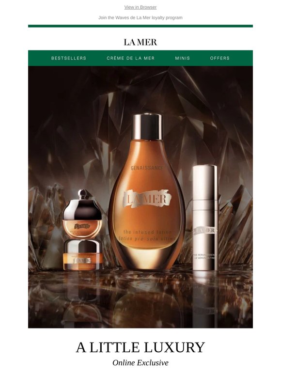 Ends soon. Complimentary 4-Piece Genaissance de La Mer gift.