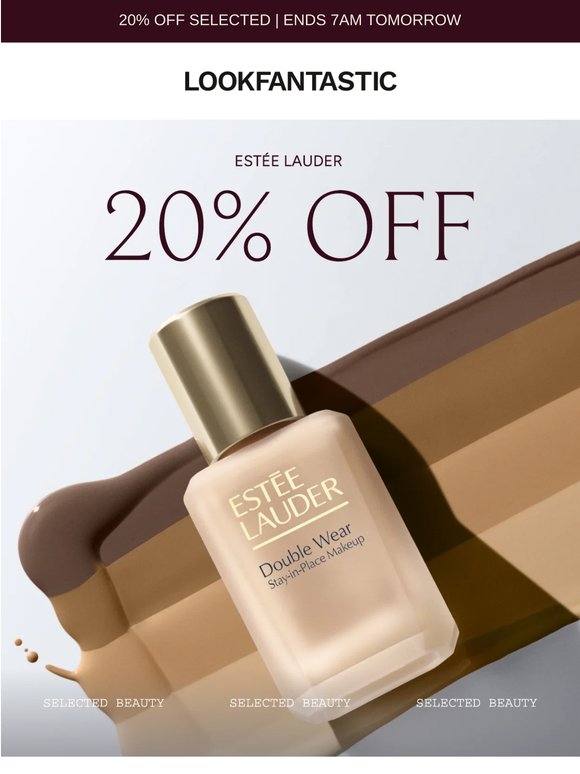 Last Chance: 20% Off Estée Lauder