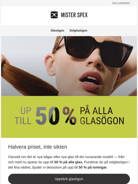 Alla glas. Upp till 50 % rabatt.