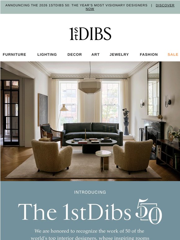 Introducing the 1stDibs 50 Designers of 2026