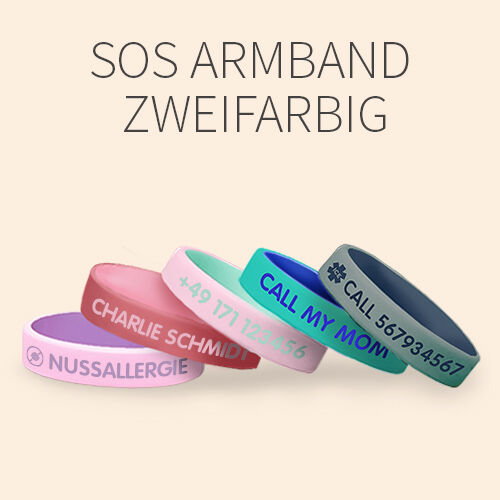 SOS-Armband Zweifarbig