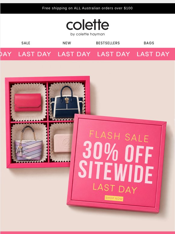 Last Day. Last Chance. 30% OFF.
