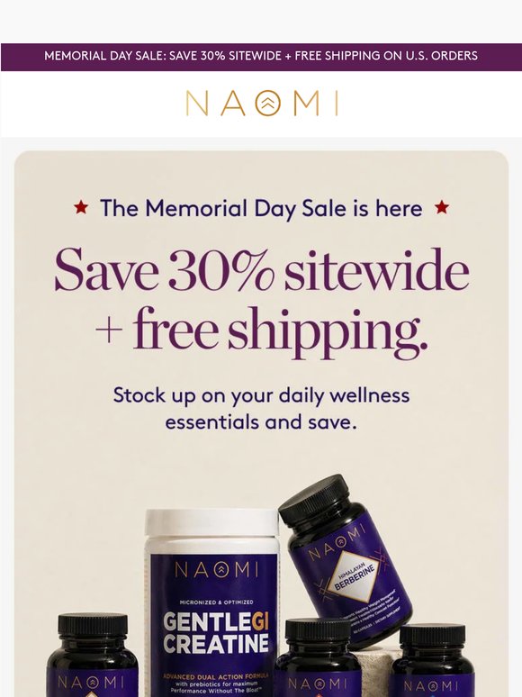 Our Memorial Day Sale starts now