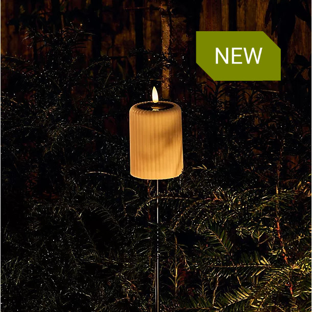 15cm Solar Candle with Garden Pick