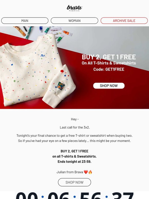 😨Last Day: Buy 2, Get 1