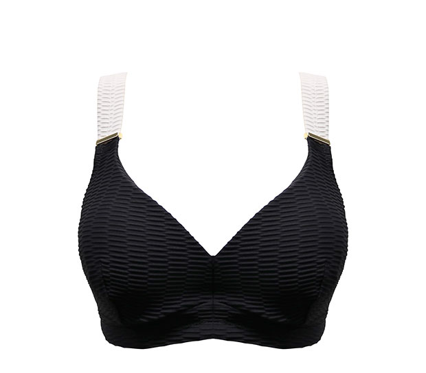 Acapulco Hidden Underwired Bikini Top - Black/White