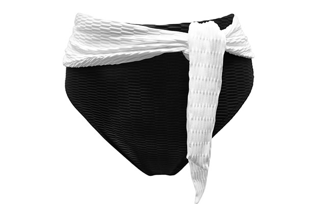 Acapulco High Waist Belted Control Brief - Black/White