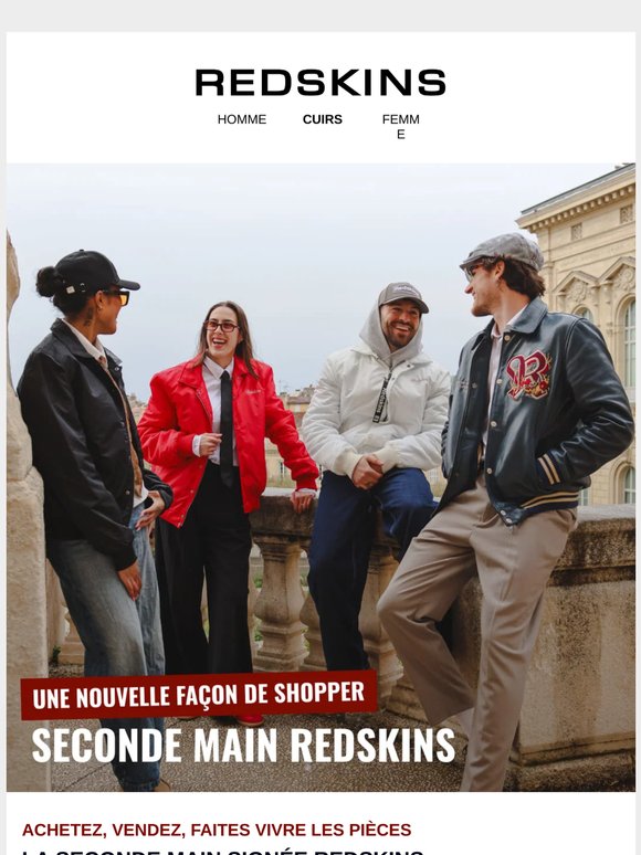 La seconde main Redskins : des pièces vintage, des trouvailles rares, une nouvelle façon de shopper.
