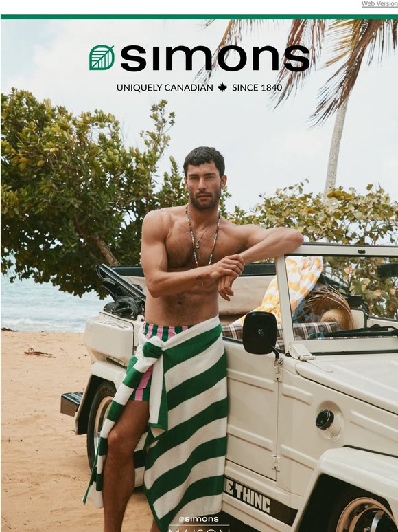 Parasol-stripe beach towel
