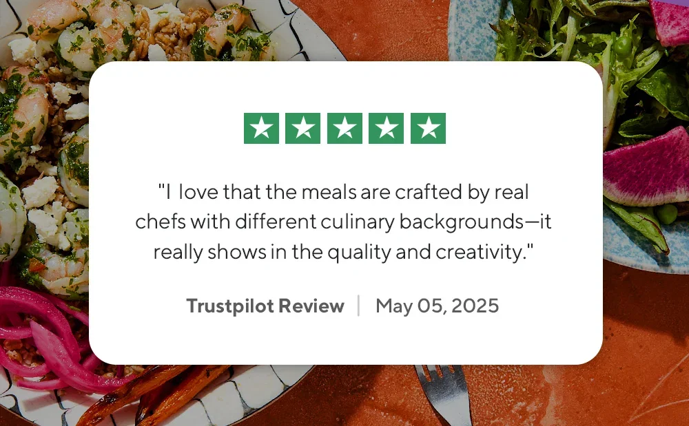 Our meals are made fresh by real chefs in local kitchens and delivered weekly