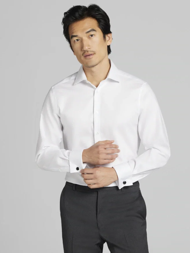 Calvin Klein Slim Fit Supima Cotton French Cuff Dress Shirt