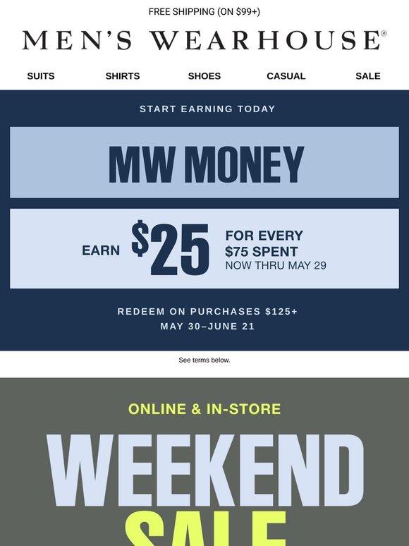 Dress better & save more, —