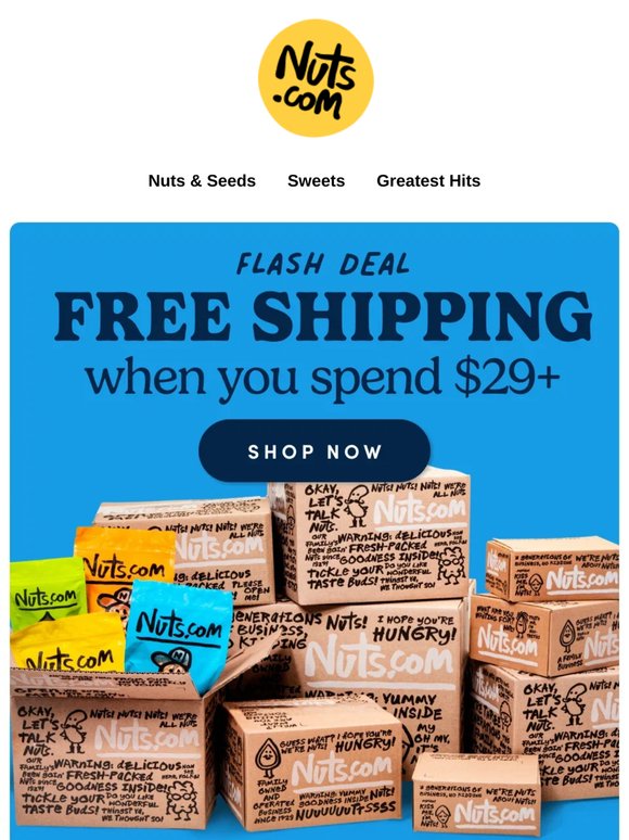 Treat yourself. Shipping's free at $29+