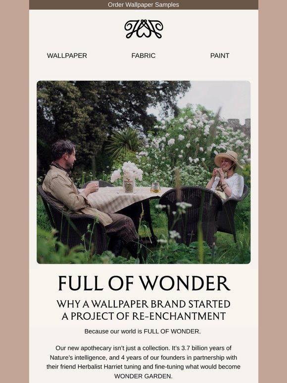 Why did a wallpaper brand start a project of re-enchantment?