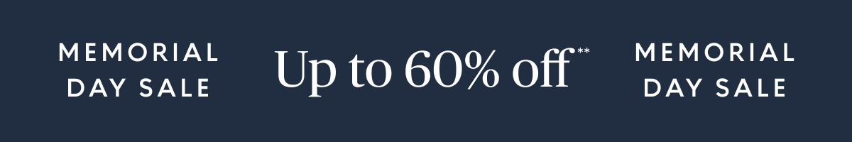 Memorial Day Sale up to 60% off