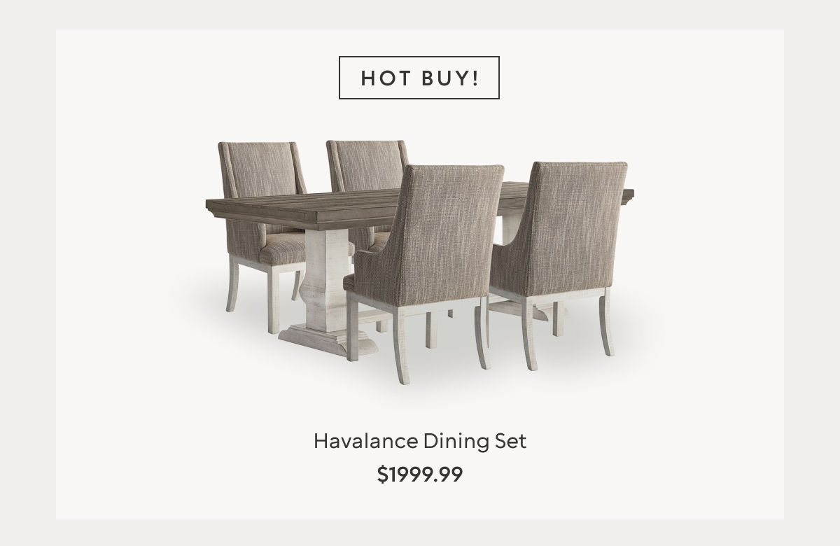 Havalance Dining Table and 4 Chairs