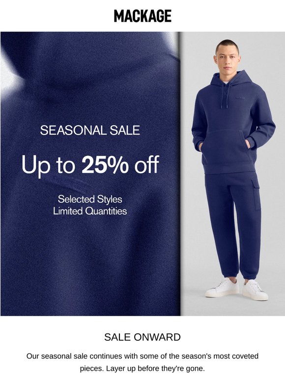 Seasonal Sale Continues
