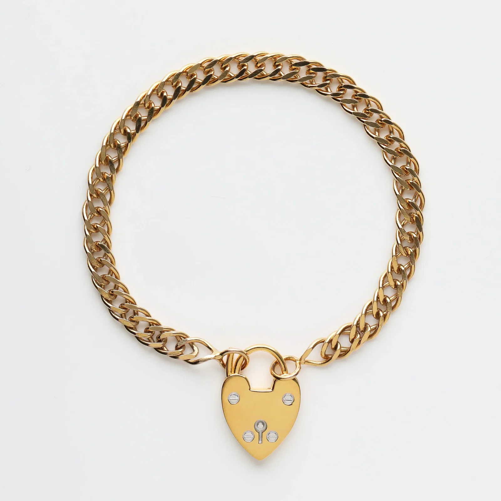 Image of Heart Padlock Bracelet