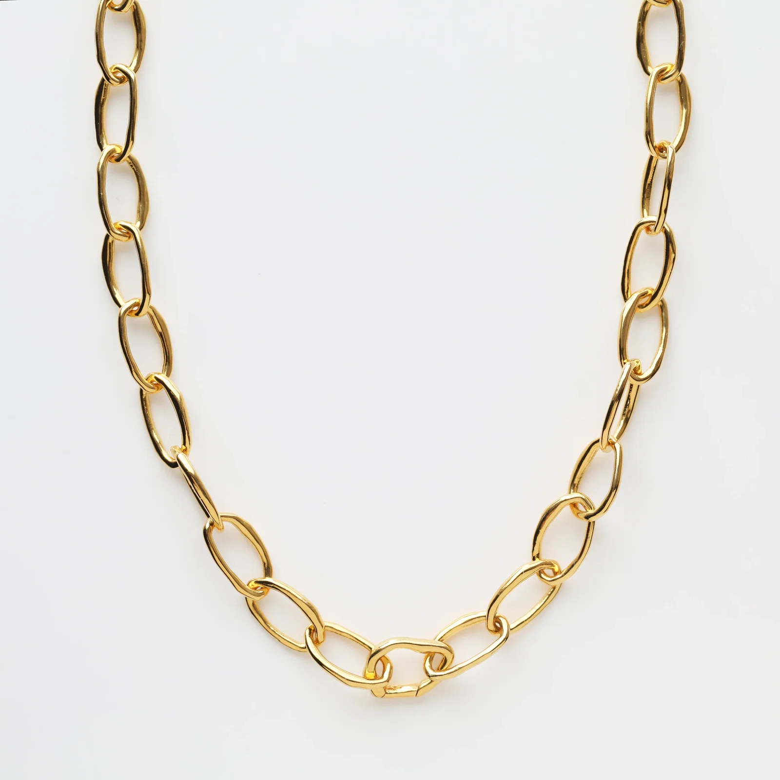 Image of Molten Charm Holder Link Chain Necklace