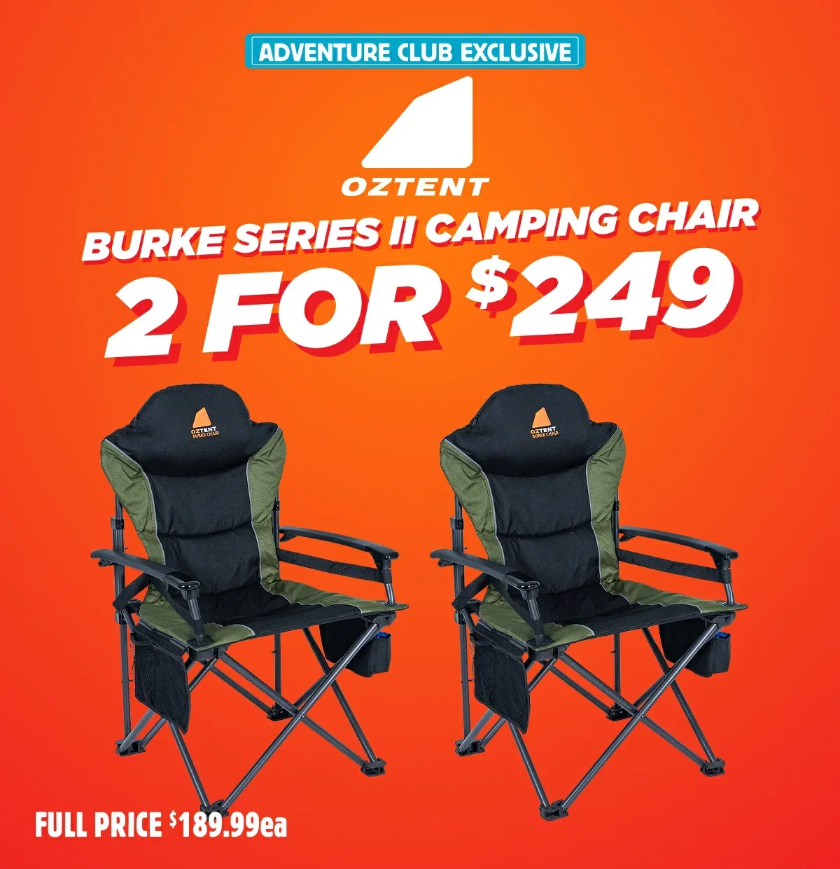 Oztent Burke Series II Camping Chair