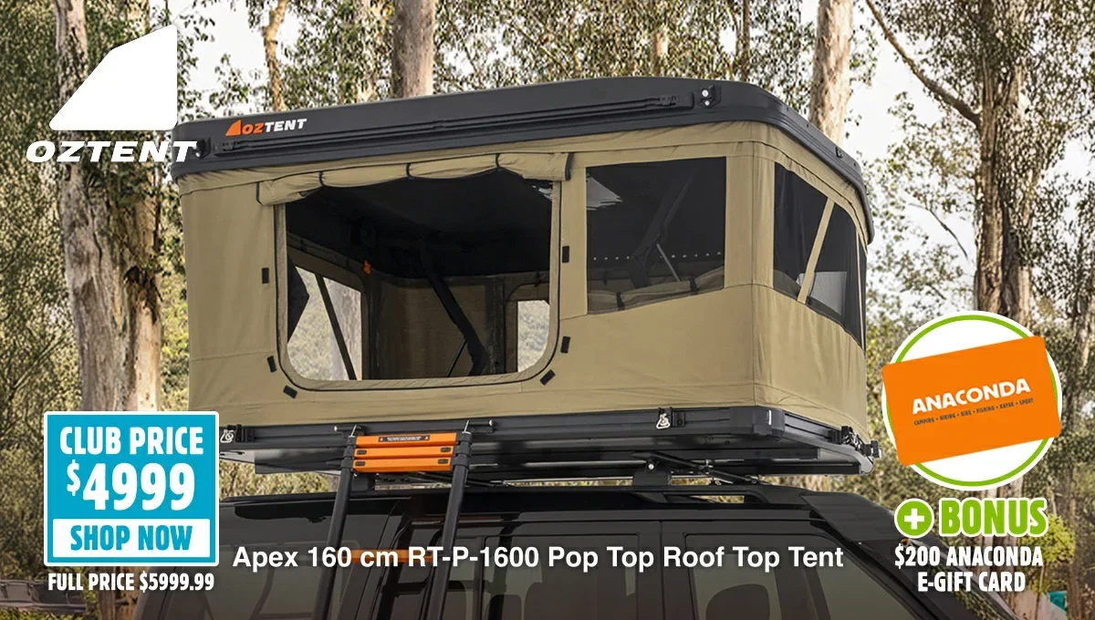Oztent Apex 160cm RT0P-1600 Pop Top Roof Top Tent