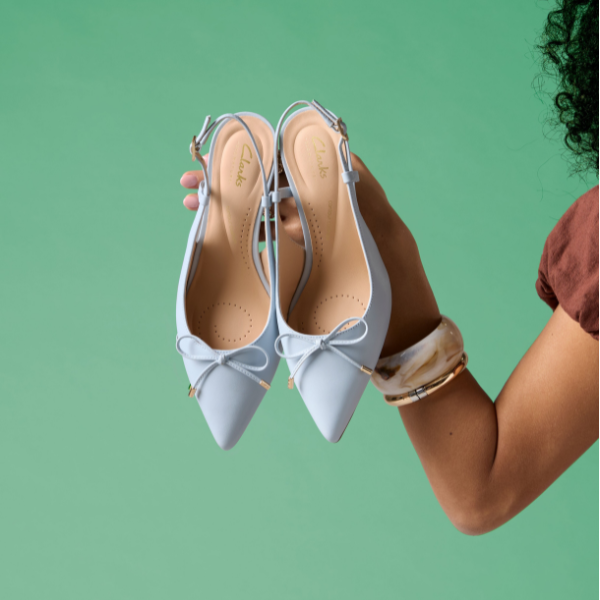 Zarey Bow Light Blue Leather linking to women's dress shoes